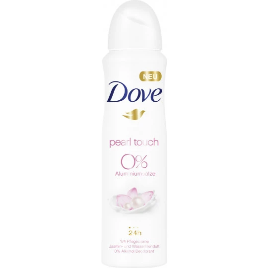 DOVE Deo-Spray Pearltouch 0% Aluminiumsalze 150ML 1 DOVE Deo-Spray Pearltouch 0% Aluminiumsalze 150ML
